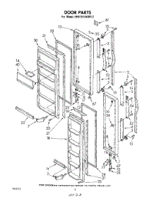 08 - Door parts for Whirlpool Refrigerator EHD191XKWR2 / from AppliancePartsPros.com