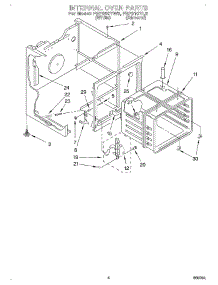 04 - Internal Oven parts for Whirlpool Range FEP310YL2 / from AppliancePartsPros.com