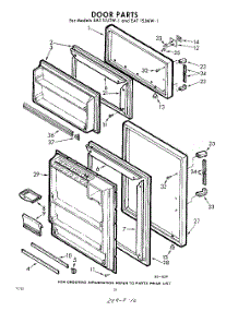 10 - Door parts for Whirlpool Refrigerator EAT15JTW1 / from AppliancePartsPros.com