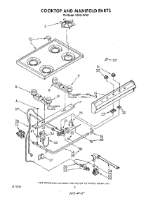 06 - Cooktop And Manifold, Lit / Optional parts for Whirlpool Range FGP215VL0 / from AppliancePartsPros.com