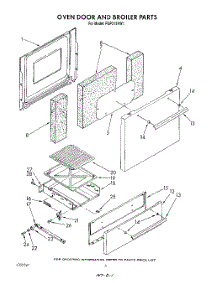 05 - Oven Door And Broiler parts for Whirlpool Range FGP215VL1 / from AppliancePartsPros.com