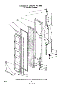 08 - Freezer Door parts for Whirlpool Refrigerator EHD221MKWR1 / from AppliancePartsPros.com