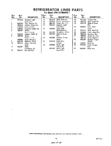 13 - Section parts for Whirlpool Refrigerator EHD221MKWR1 / from AppliancePartsPros.com