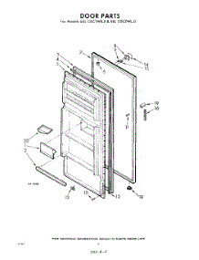 04 - Door parts for Whirlpool Freezer EEL131CTWR0 / from AppliancePartsPros.com