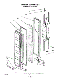 08 - Freezer Door parts for Whirlpool Refrigerator EHD221MKWR2 / from AppliancePartsPros.com