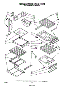 12 - Refrigerator Liner parts for Whirlpool Refrigerator EHD221MKWR2 / from AppliancePartsPros.com