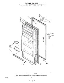 04 - Door parts for Whirlpool Freezer EEL131CTWR2 / from AppliancePartsPros.com