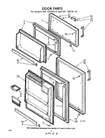 08 - Door parts for Whirlpool Refrigerator EXT13DTWR0 / from AppliancePartsPros.com