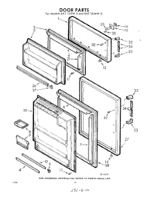 10 - Door parts for Whirlpool Refrigerator EAT15JTWR3 / from AppliancePartsPros.com