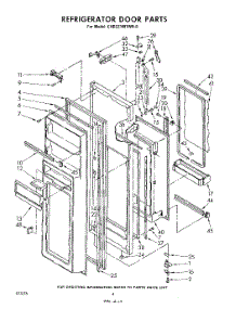 04 - Refrigerator Door parts for Whirlpool Refrigerator EHD221MTWR0 / from AppliancePartsPros.com