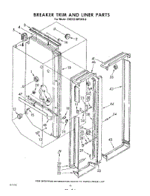 16 - Breaker Trim And Liner parts for Whirlpool Refrigerator EHD221MTWR0 / from AppliancePartsPros.com