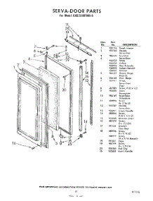 19 - Serva Door parts for Whirlpool Refrigerator EHD221MTWR0 / from AppliancePartsPros.com