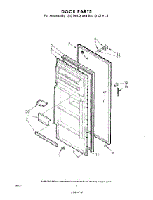 04 - Door parts for Whirlpool Freezer EEL131CTWR3 / from AppliancePartsPros.com