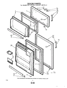 08 - Door parts for Whirlpool Refrigerator EXT13DTWR2 / from AppliancePartsPros.com