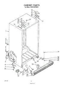 06 - Cabinet parts for Whirlpool Refrigerator EHD221MTWR1 / from AppliancePartsPros.com