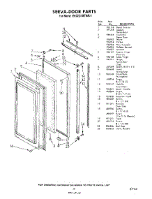 19 - Serva-Door parts for Whirlpool Refrigerator EHD221MTWR1 / from AppliancePartsPros.com
