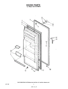 04 - Door parts for Whirlpool Freezer EEL131CTWR4 / from AppliancePartsPros.com