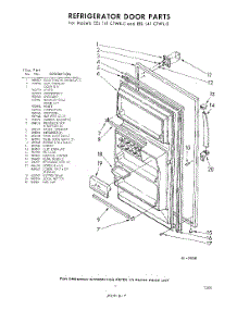 07 - Door parts for Whirlpool Freezer EEL141CTWR0 / from AppliancePartsPros.com