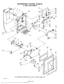 08 - Dispenser Front parts for Whirlpool Refrigerator EHD251CMWR0 / from AppliancePartsPros.com