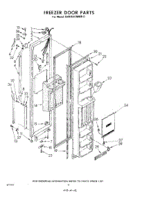 12 - Freezer Door parts for Whirlpool Refrigerator EHD251CMWR0 / from AppliancePartsPros.com