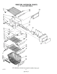 18 - Freezer Interior parts for Whirlpool Refrigerator EHD251CMWR0 / from AppliancePartsPros.com
