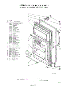 07 - Door parts for Whirlpool Freezer EEL141CTWR1 / from AppliancePartsPros.com