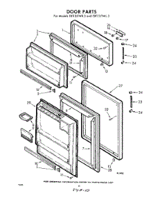 10 - Door parts for Whirlpool Refrigerator EXT13JTWR3 / from AppliancePartsPros.com