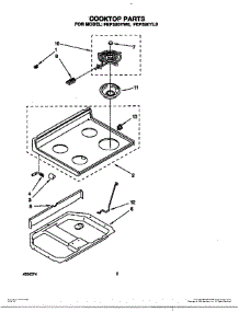 02 - Cooktop parts for Whirlpool Range FEP320YL0 / from AppliancePartsPros.com