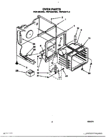 05 - Oven parts for Whirlpool Range FEP320YL0 / from AppliancePartsPros.com