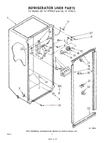 04 - Refrigerator Liner parts for Whirlpool Freezer EEL141ETWR0 / from AppliancePartsPros.com