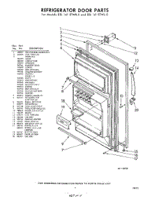 07 - Refrigerator Door parts for Whirlpool Freezer EEL141ETWR0 / from AppliancePartsPros.com