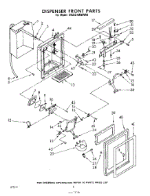 08 - Dispenser Front parts for Whirlpool Refrigerator EHD251MMWR0 / from AppliancePartsPros.com