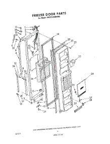 12 - Freezer Door parts for Whirlpool Refrigerator EHD251MMWR0 / from AppliancePartsPros.com