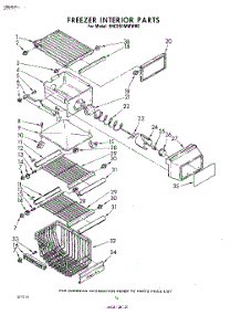 16 - Freezer Interior parts for Whirlpool Refrigerator EHD251MMWR0 / from AppliancePartsPros.com