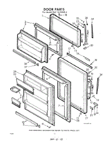 10 - Door parts for Whirlpool Refrigerator EAT15PKWR4 / from AppliancePartsPros.com