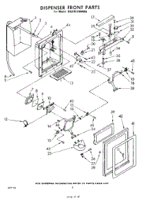 08 - Dispenser Front parts for Whirlpool Refrigerator EHD251SMWR0 / from AppliancePartsPros.com
