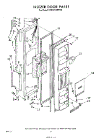 12 - Freezer Door parts for Whirlpool Refrigerator EHD251SMWR0 / from AppliancePartsPros.com