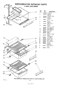 18 - Refrigerator Interior parts for Whirlpool Refrigerator EHD251SMWR0 / from AppliancePartsPros.com