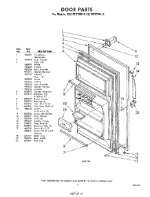 07 - Door parts for Whirlpool Freezer EEL142CTWR0 / from AppliancePartsPros.com