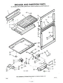 06 - Breaker And Partition parts for Whirlpool Refrigerator EWT13JMWR2 / from AppliancePartsPros.com