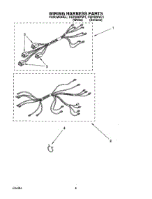 06 - Wiring Harness parts for Whirlpool Range FEP320YL1 / from AppliancePartsPros.com