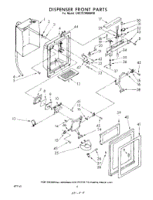 08 - Dispenser Front parts for Whirlpool Refrigerator EHD252MMWR0 / from AppliancePartsPros.com