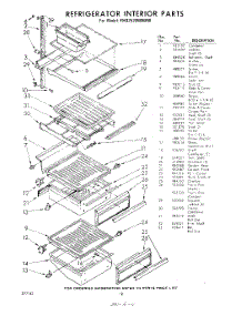 18 - Refrigerator Interior parts for Whirlpool Refrigerator EHD252MMWR0 / from AppliancePartsPros.com