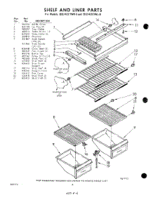 06 - Shelf And Liner parts for Whirlpool Freezer EEL142ETWR0 / from AppliancePartsPros.com