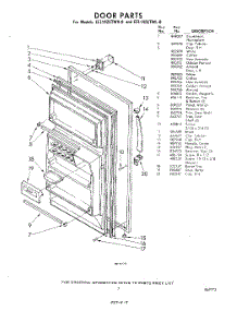 07 - Door parts for Whirlpool Freezer EEL142ETWR0 / from AppliancePartsPros.com