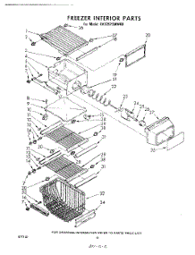 16 - Freezer Interior parts for Whirlpool Refrigerator EHD252SMWR0 / from AppliancePartsPros.com