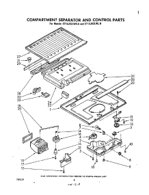 05 - Compartment Seperator And Control parts for Whirlpool Refrigerator ET14JK2LCL0 / from AppliancePartsPros.com
