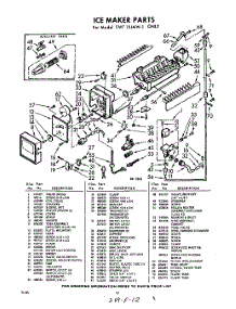 12 - Ice Maker parts for Whirlpool Refrigerator EWT15JMW1 / from AppliancePartsPros.com