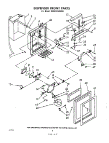 08 - Dispenser Front parts for Whirlpool Refrigerator EHD261SSWR0 / from AppliancePartsPros.com