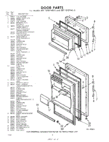 08 - Door parts for Whirlpool Refrigerator EET121DTWR0 / from AppliancePartsPros.com
